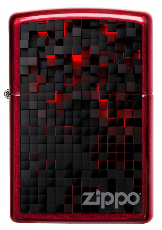 ZIPPO VŽIGALNIK RED CUBES DESIGN