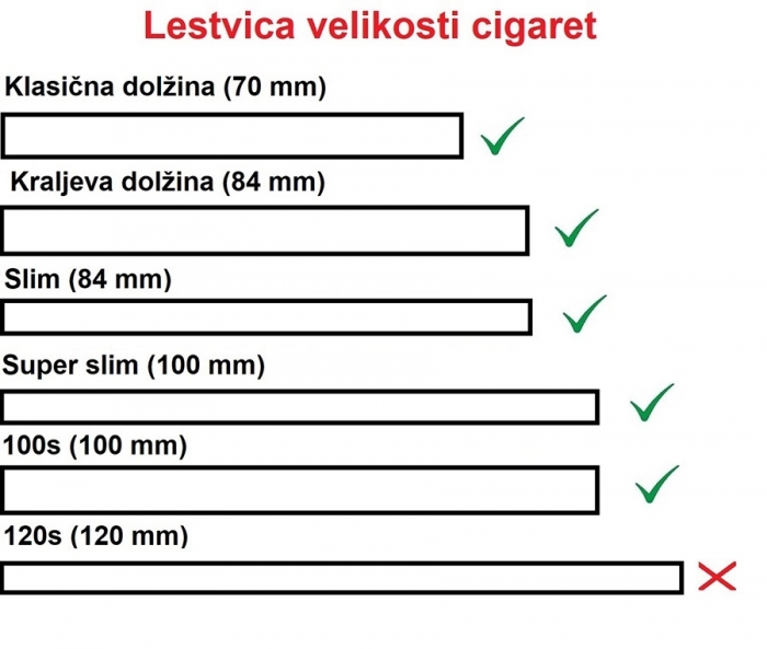 CIGARETNICA MODRA  100 MM