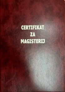 CERTIFIKAT MAGISTERIJ ONA
