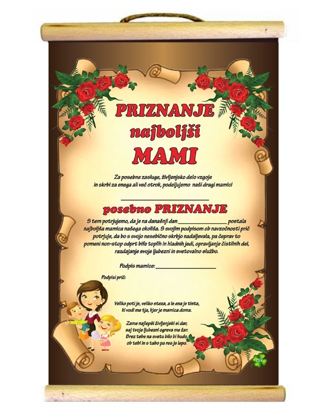 PRIZNANJE NAJBOLJŠA MAMI