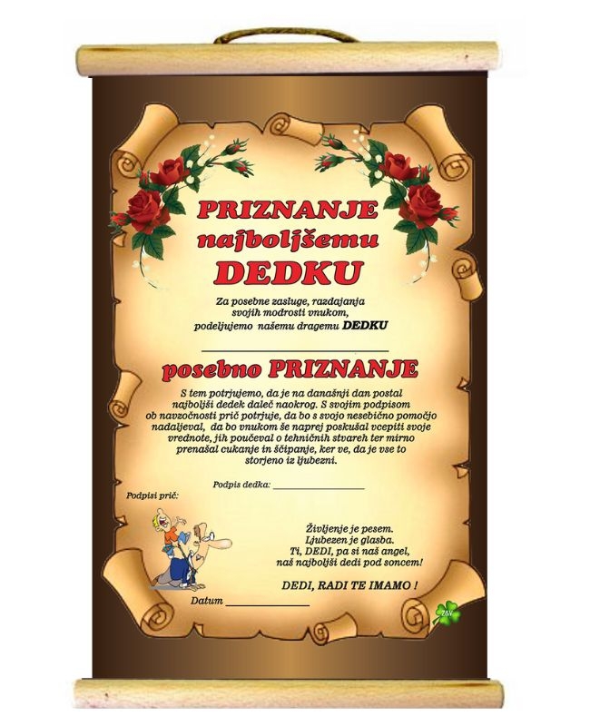  PRIZNANJE DEDKU 