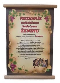 PRIZNANJE BODOČEMU ŽENINU 