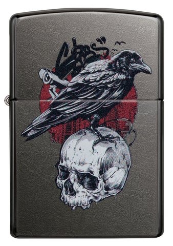 ZIPPO VŽIGALNIK RAVEN SKULL DESIGN