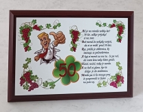 SLIKA S POSVETILOM MOŠKI 50 LET