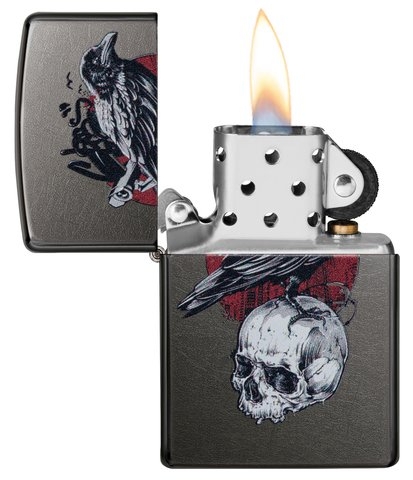 ZIPPO VŽIGALNIK RAVEN SKULL DESIGN